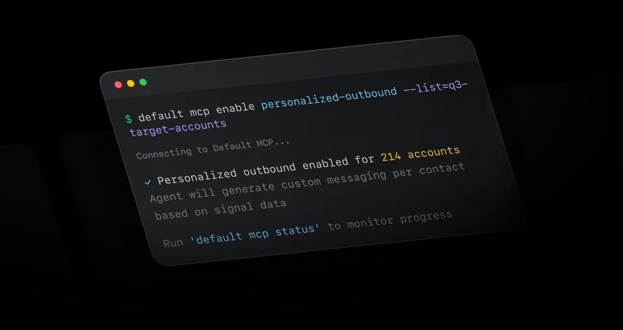 Terminal window managing scheduling from Default MCP