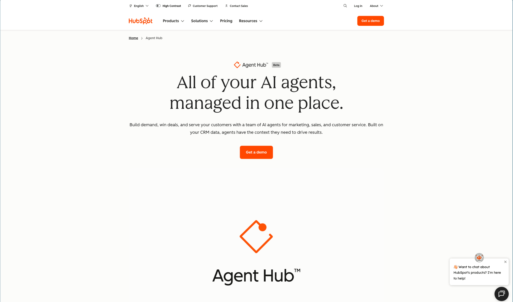 HubSpot Sales Hub + Agent Hub