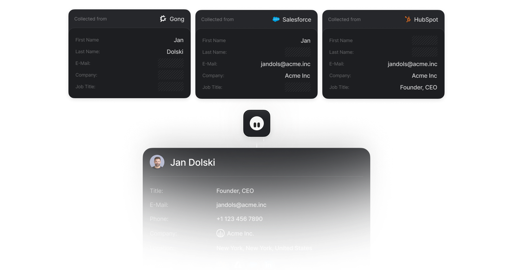 Unified customer data interface