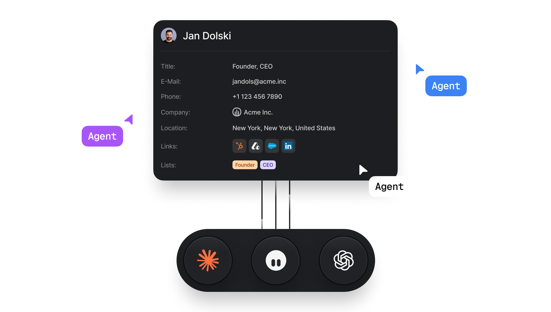 Agent deployment interface